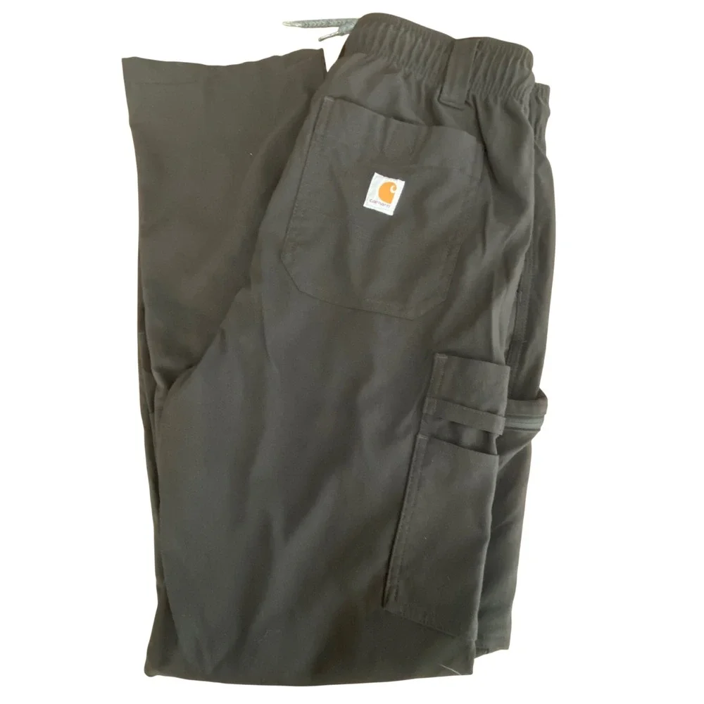 Carhartt Force Liberty Cargo Scrub Pants Black Tall Medium C55037 Mens Medical